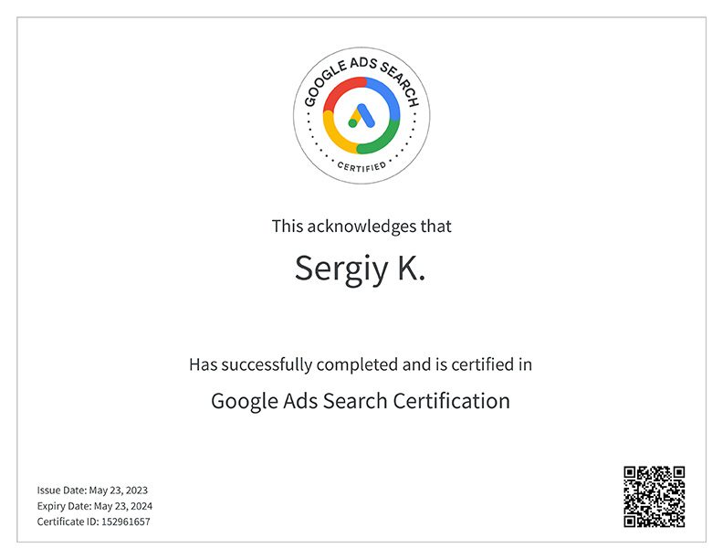 Google ADs Search Certification